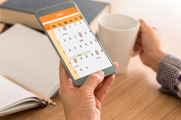 Schedule on a calendar as reminders